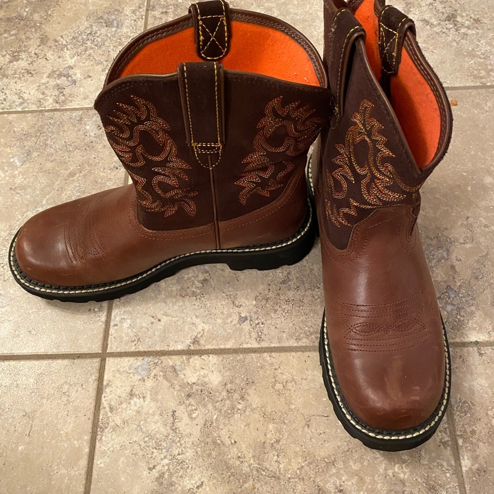 Ariat Women’s Fatbaby Western Embroidered Leather Boots 10B